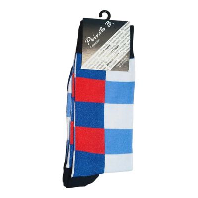 Private Benjamin | Funky Socks | Blue &amp; White Check | 7-11