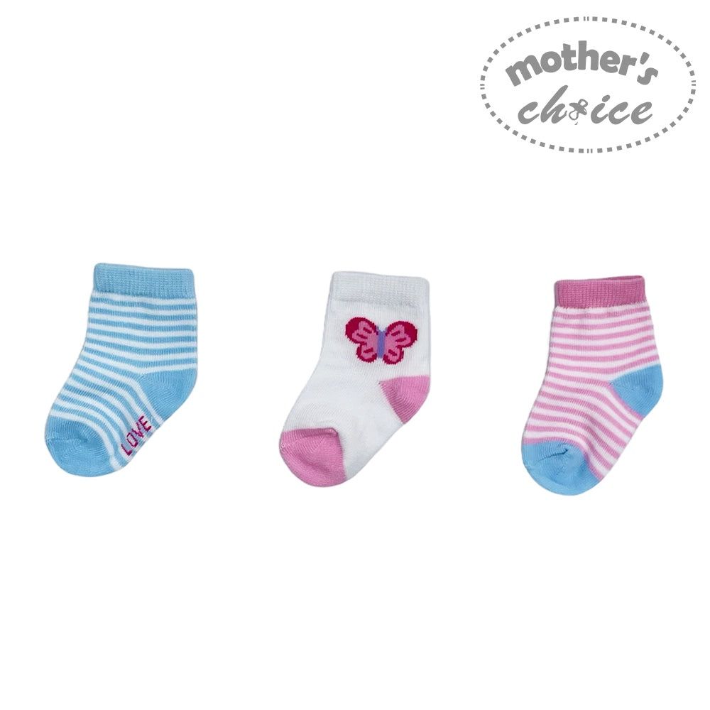 Mother&#39;s Choice | 3 Pack Infant Socks | Butterfly