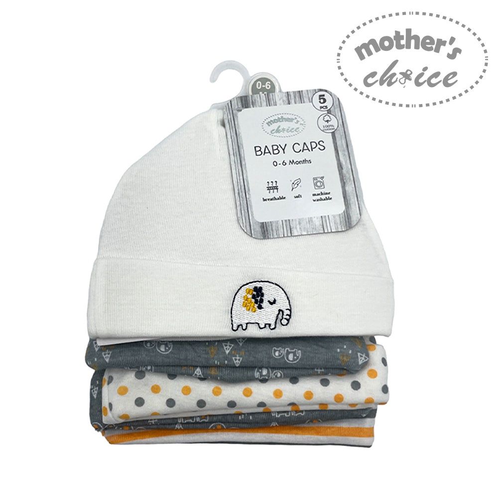 Mother&#39;s Choice | 5 Pack Baby Hats | Elephant