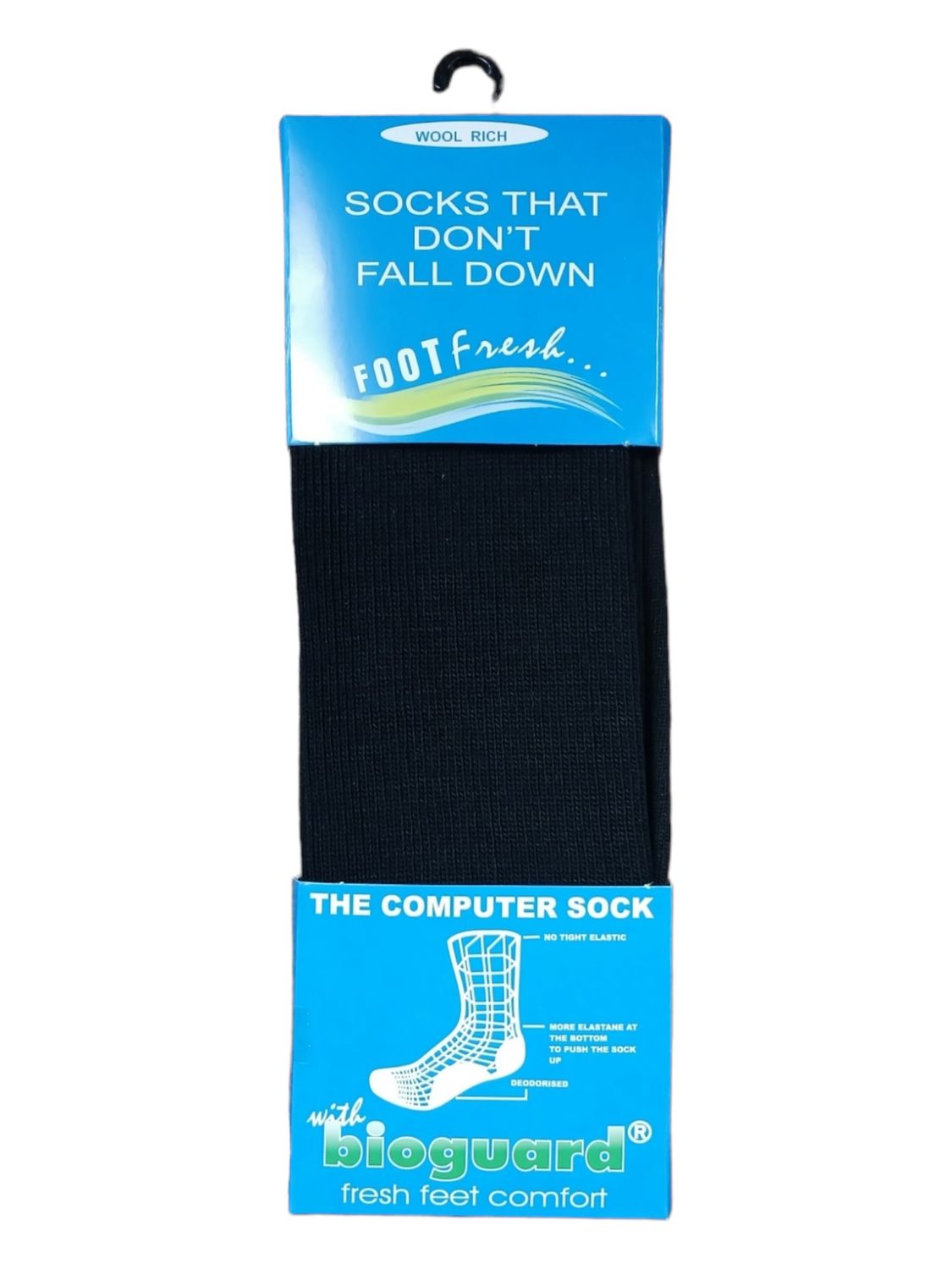 Bio Guard | Computer Wool Socks | Mark 11 | Black, Size: 7-10