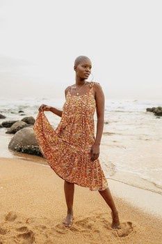 Willow |Cassis Dress | Rust Coral Floral, Size: S