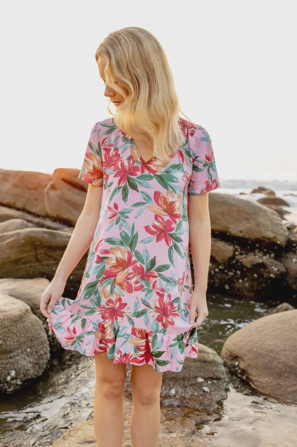 Willow |Savannah Dress -| Crimson Pink, Size: XS