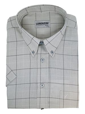 Lorenzini | Classic Short Sleeve Shirt | LS50/99 | Grey Check