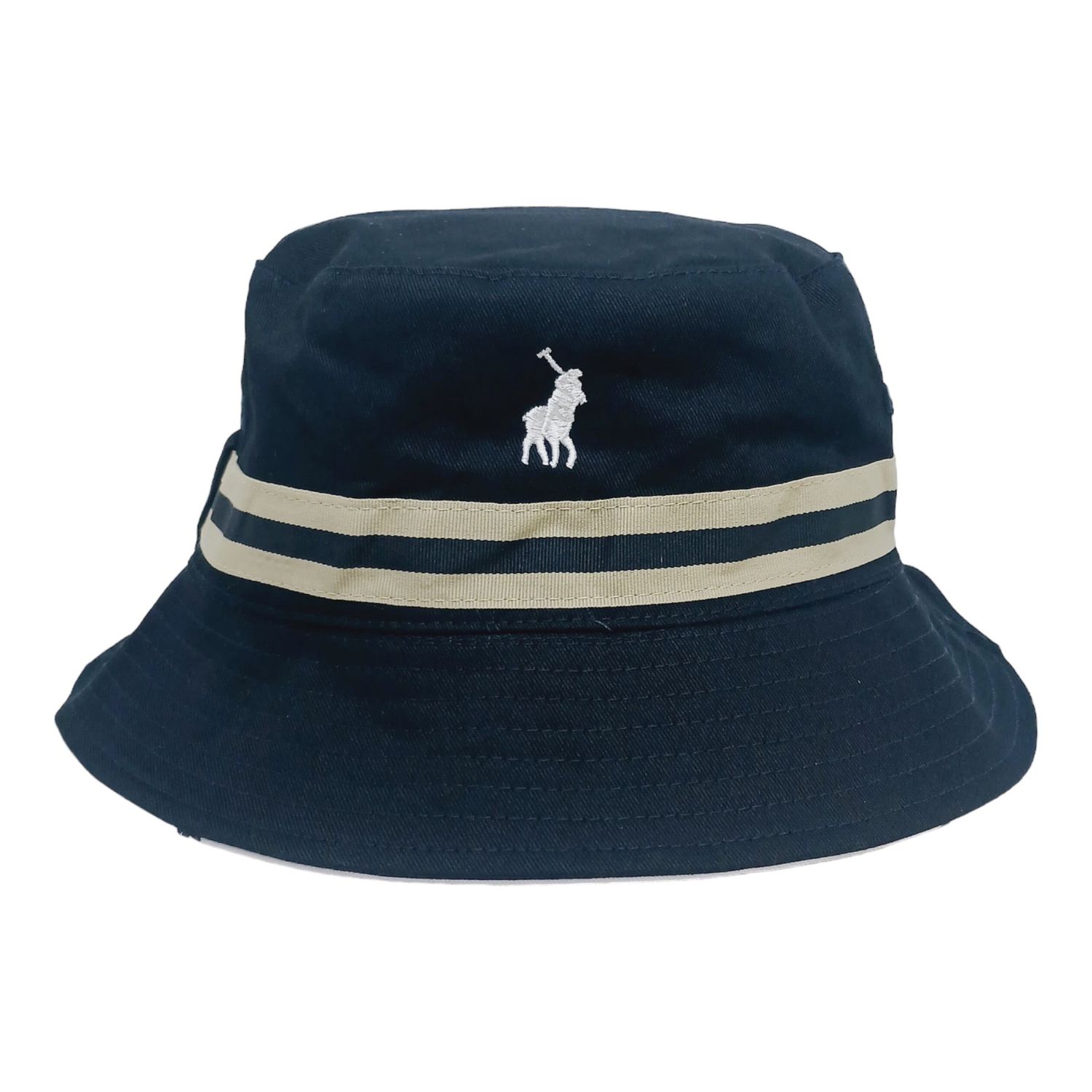 Polo | Monogram Reversible Bucket Hat | Navy &amp; White, Size: M