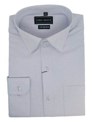 Carlo Galucci | Classic Long Sleeve Shirt CK1159 | Lilac Self-Stripe