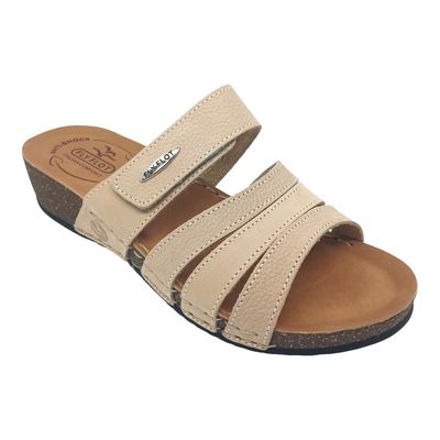 Fly Flot | Lw Self Fastening Multi-Strap Mule | Beige