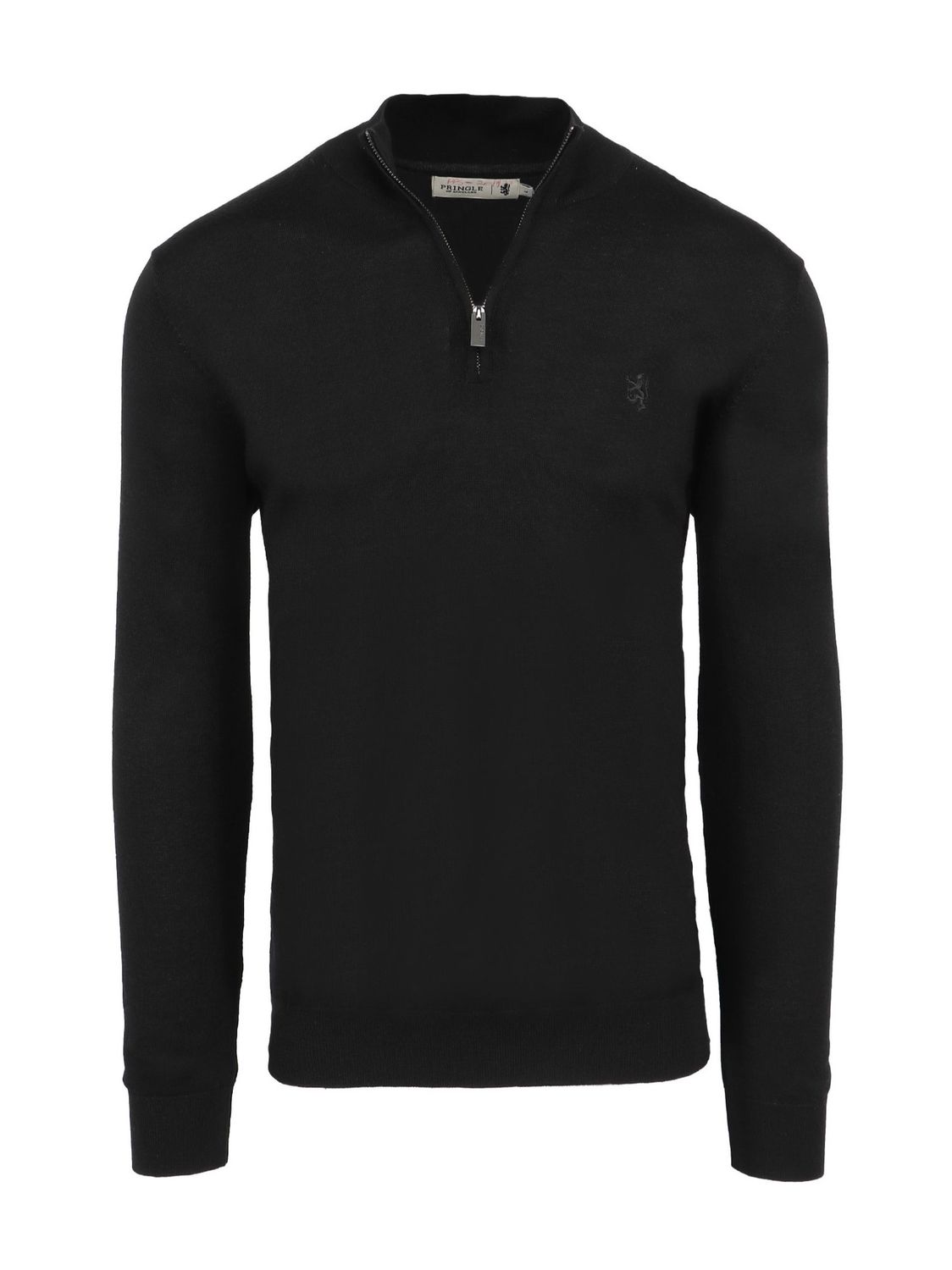 Pringle | Leonard Merino Wool 1/4 Zip Knitwear| Black, Size: S