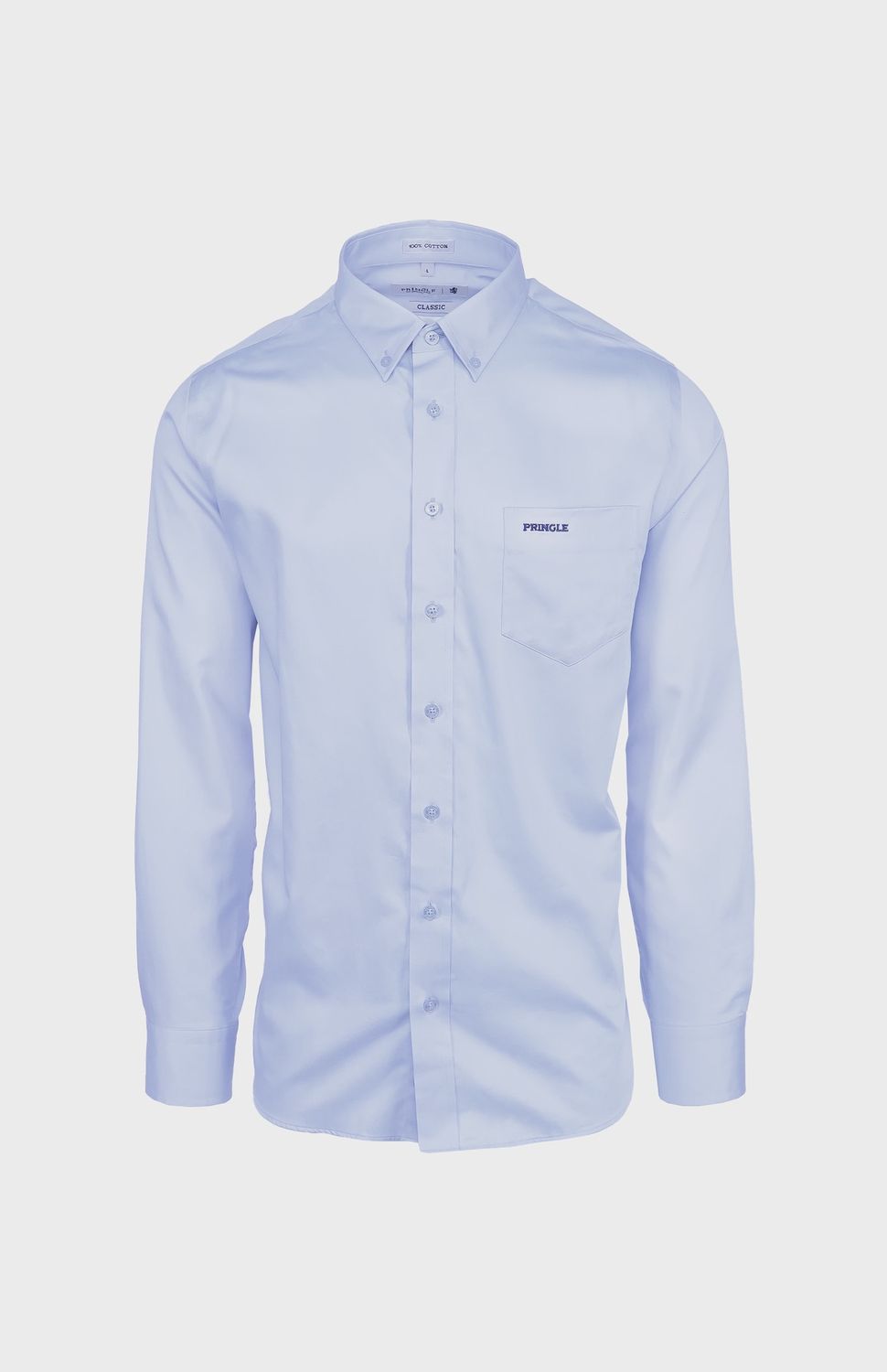 Pringle | William | Classic Long Sleeve Shirt | Light Blue, Size: S