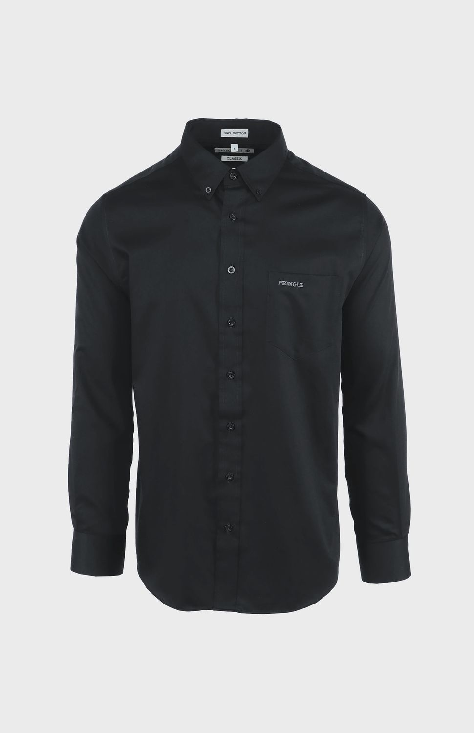Pringle | William | Classic Long Sleeve Shirt | Black, Size: S