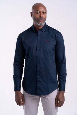 Pringle | William | Classic Long Sleeve Shirt | Navy