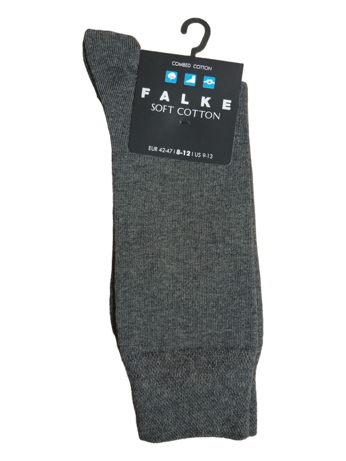 Falke | Soft Cotton Socks | Charcoal Melange | 8-12
