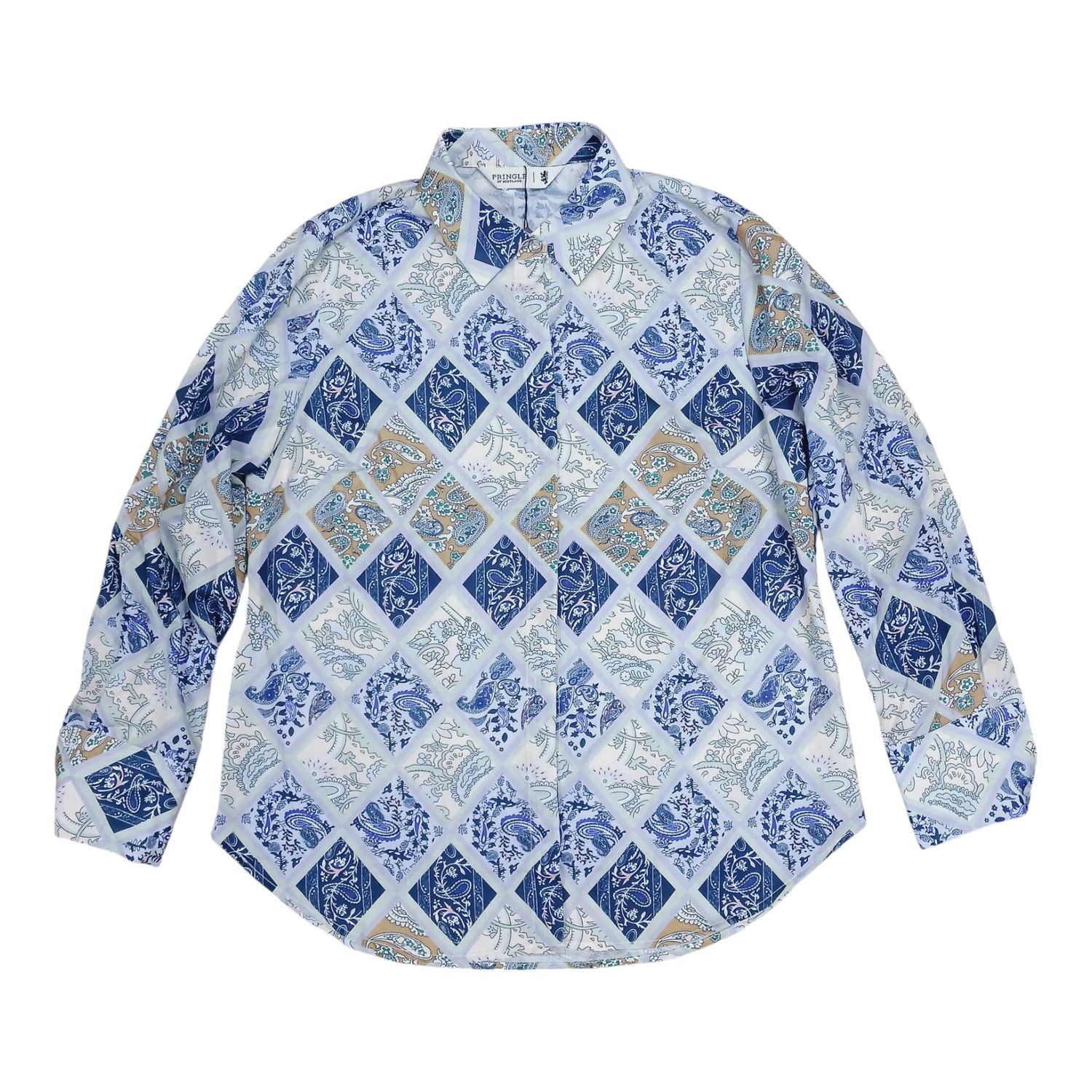 Pringle | Lucy Satin Shirt | Multi, Size: S