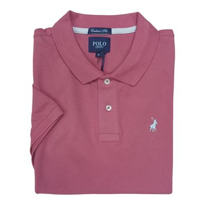 Polo | Carter Short Sleeve Pique Golfer | Dark Pink, Size: S