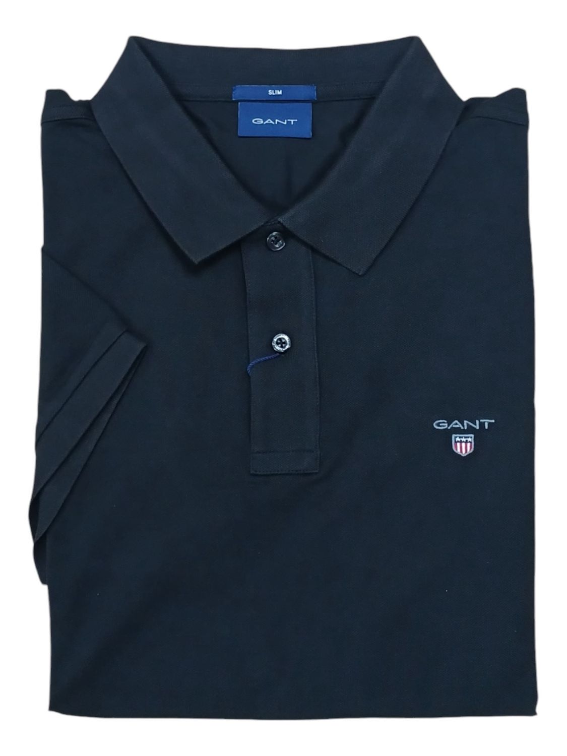 Gant | Original Slim Pique Rugger Golfer | Black, Size: S