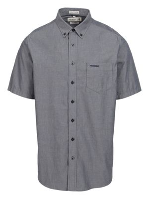Pringle | Classic Short Sleeve Oxford Shirt | Charlie | Grey-Navy