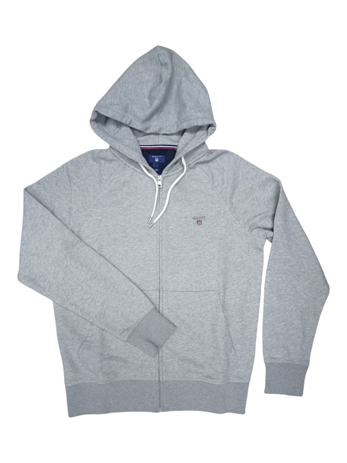 Gant | Original Full Zip Sweat Hoodie | Grey, Size: S