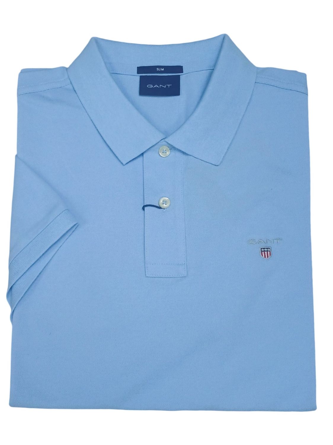 Gant | Original Slim Pique Rugger Golfer | Light Blue, Size: S