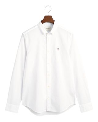 Gant | Slim Long Sleeve Poplin Shirt | White