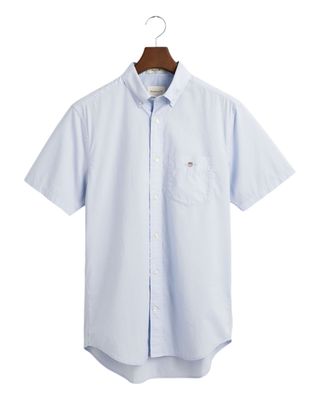 Gant | Regular Short Sleeve Poplin Shirt | Light Blue