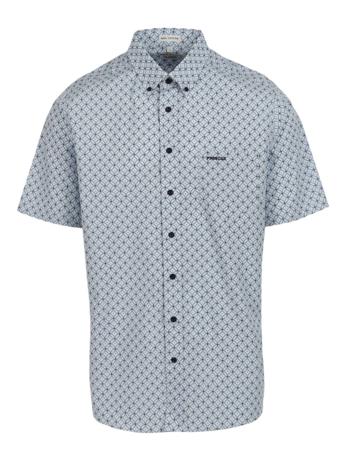 Pringle | Classic Short Sleeve Shirt | Tucker | Blue, Size: S