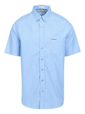 Pringle | Classic Short Sleeve Oxford Shirt | Charlie | Light Blue