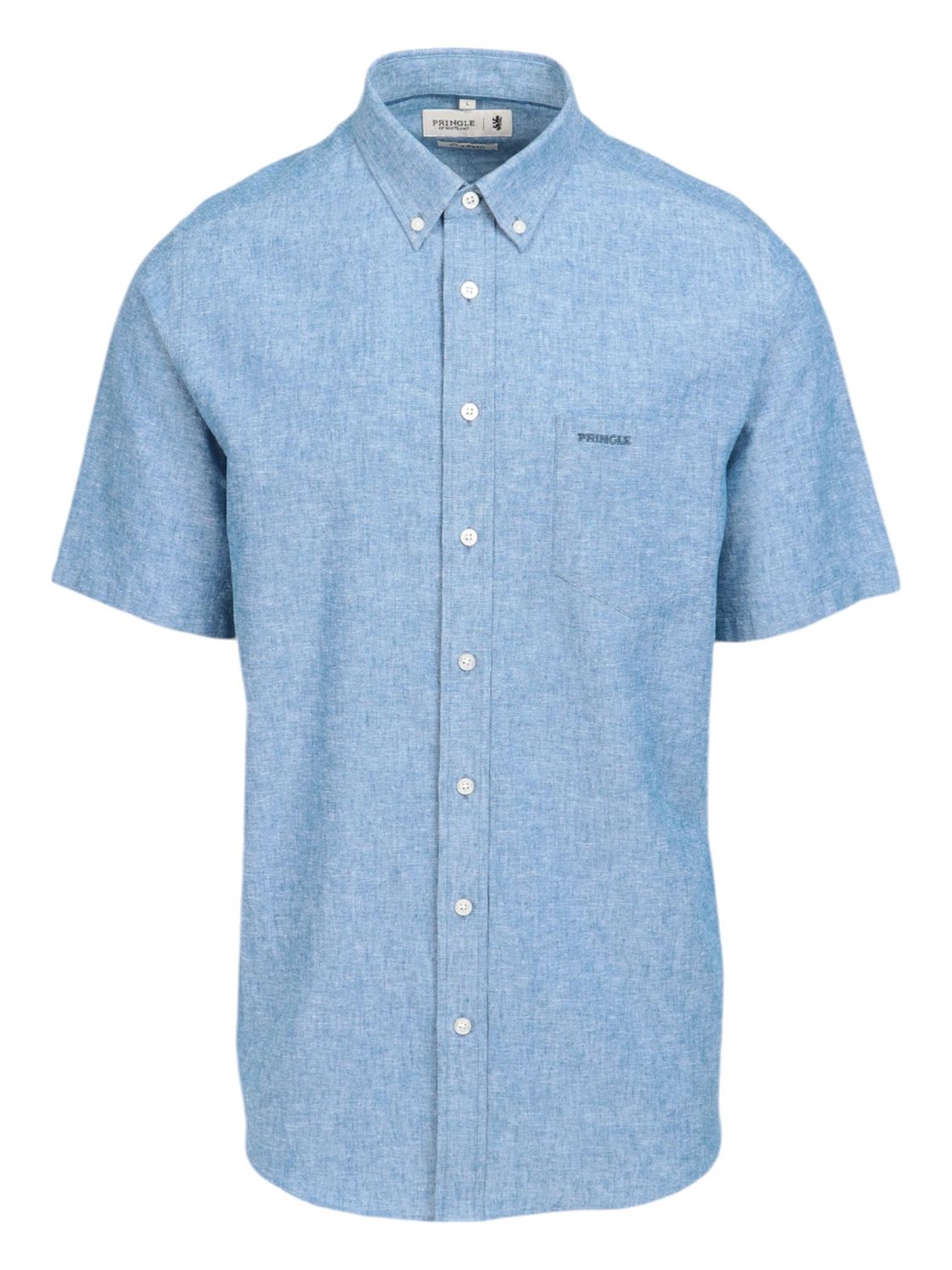 Pringle | Classic Short Sleeve Shirt | Warren | Blue, Size: S