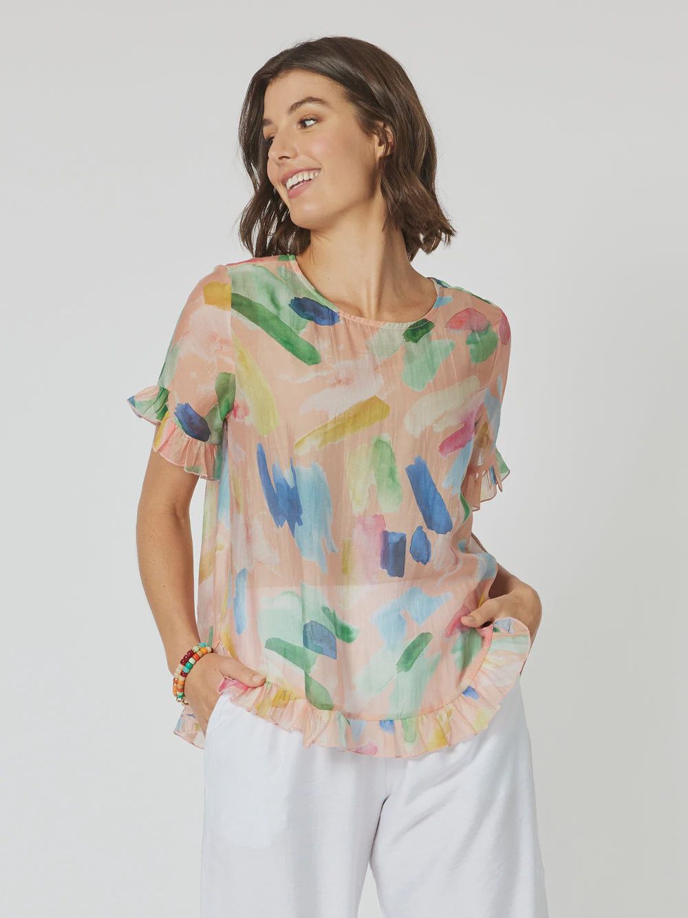Threadz | Genoa Top | Melon, Size: S