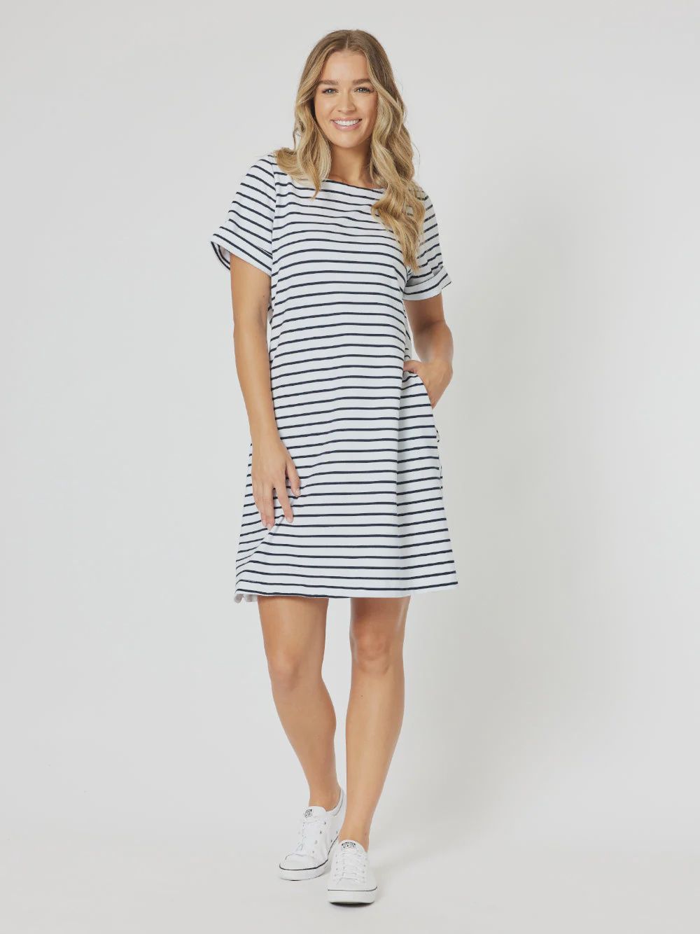 Threadz | Standout Stripe Dress | Navy