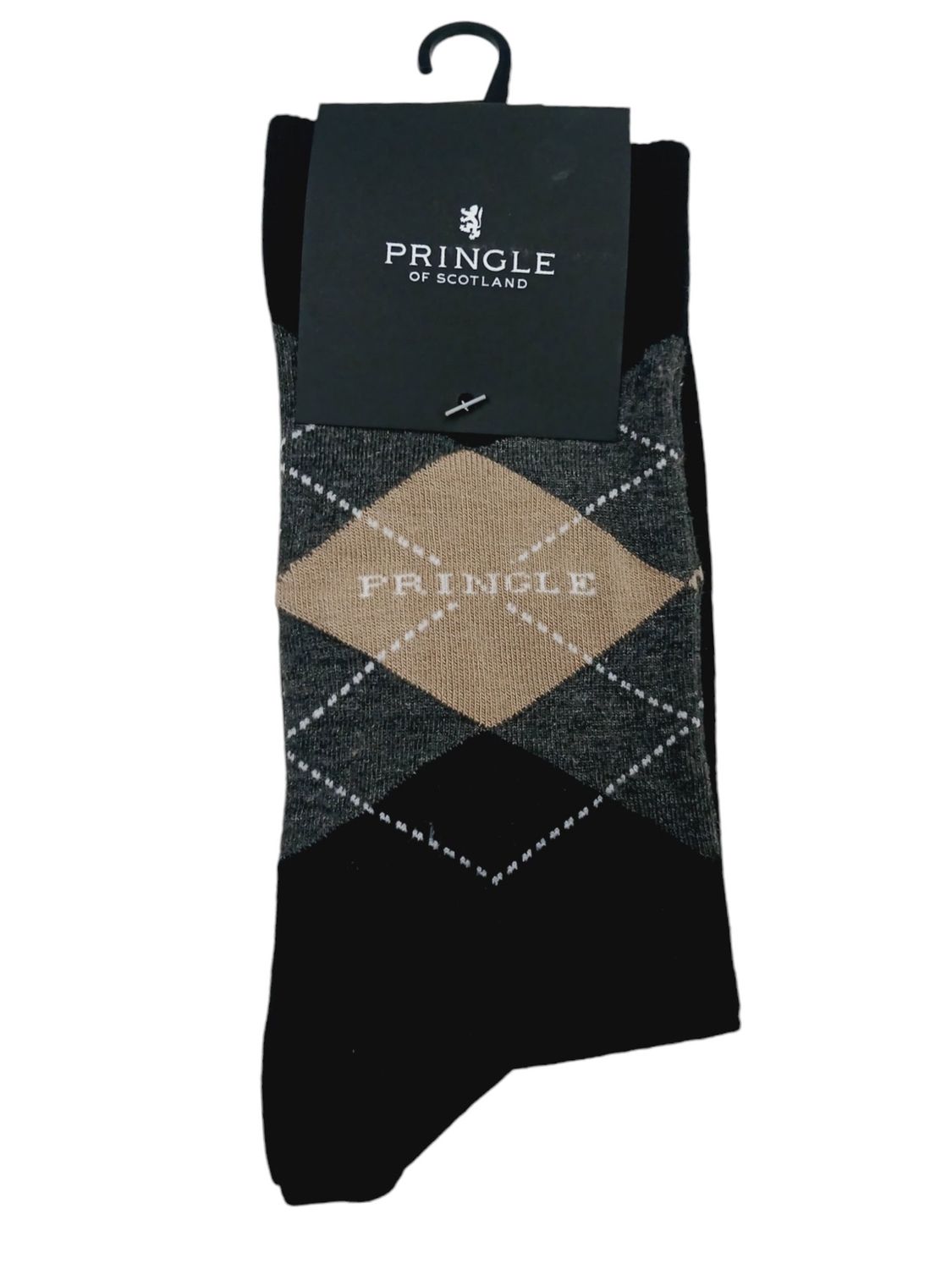 Pringle | Luck Argyle Socks | Black, Size: S-M