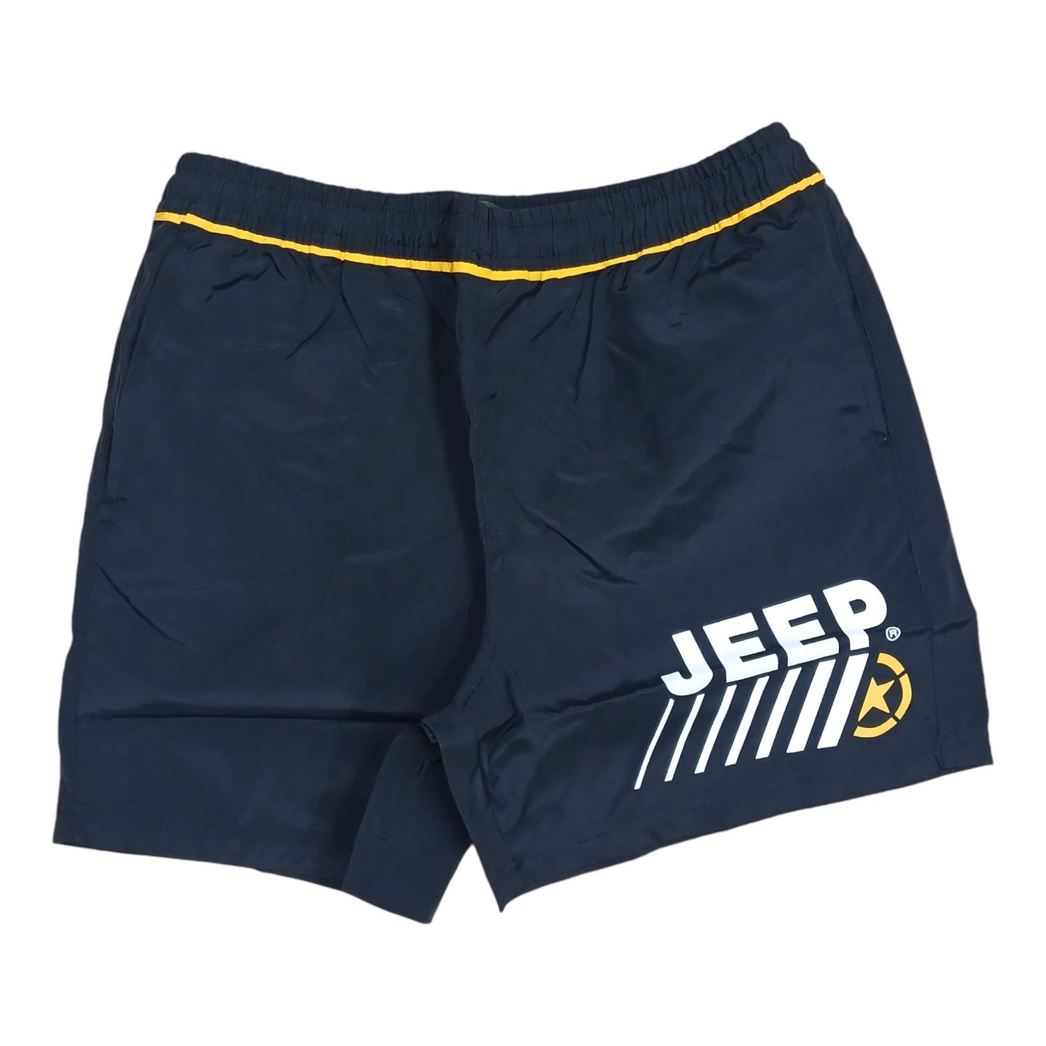 Jeep | Elasticated Swim Shorts | Black, Size: S