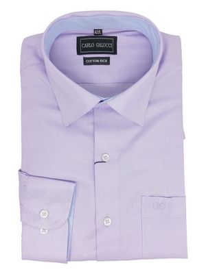 Carlo Galucci | Classic Long Sleeve Shirt CK1303 | Lilac Dogtooth