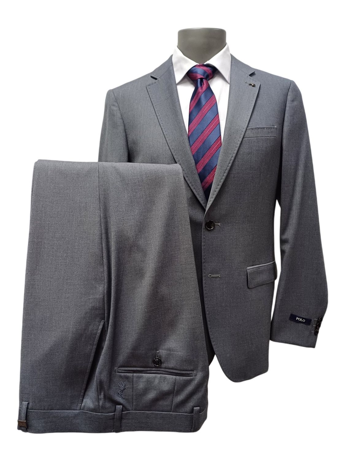 Polo Suit | Bradley Custom Fit | Shark Skin, Size: 36R