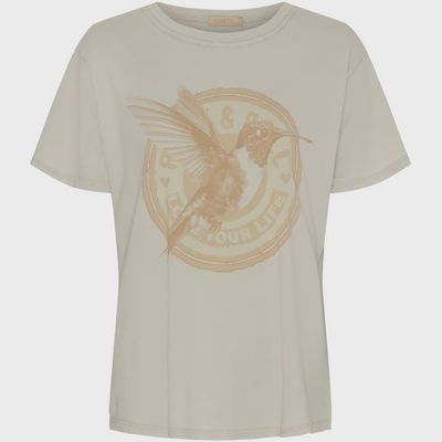 Marta Du Chateau | Mdc Inge Tee | Beige Hummingbird