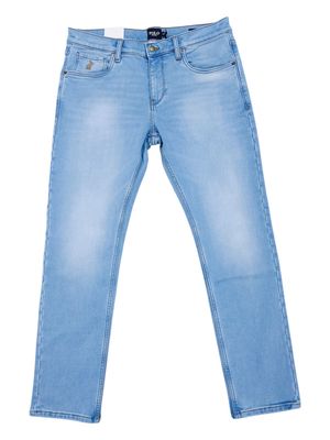Polo | Knitted Slim Leg Denim | Light Wash