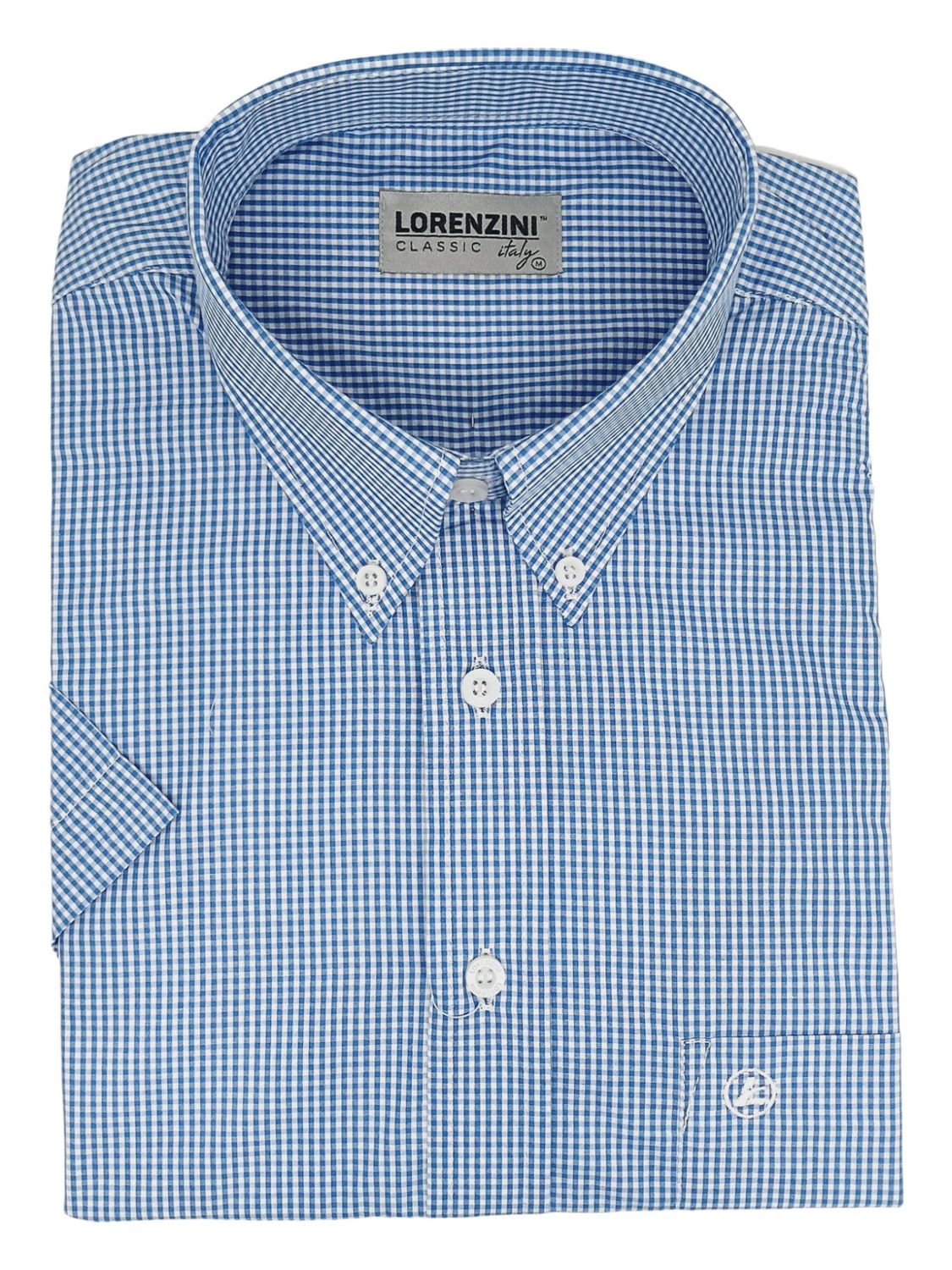 Lorenzini | Classic Short Sleeve Shirt | LS50/362 | Royal, Size: S