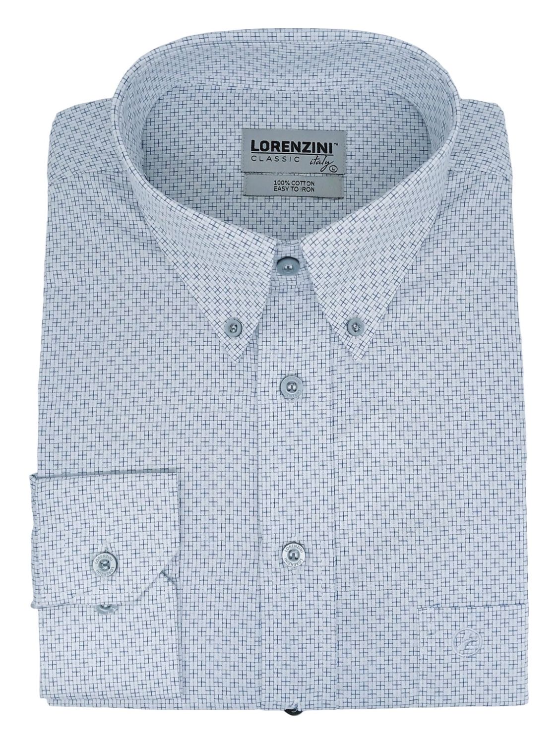 Lorenzini | Classic Long Sleeve Shirt | LO50/614 | Navy, Size: S