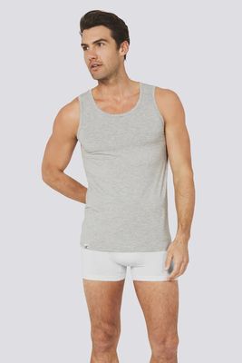 Boody | Mens Bamboo Singlet | Light Marl