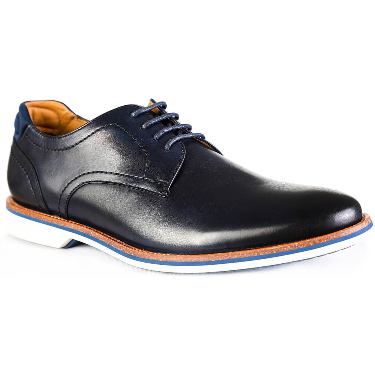 Florsheim | Calabria Plain Toe Derby | Navy, Size: 6