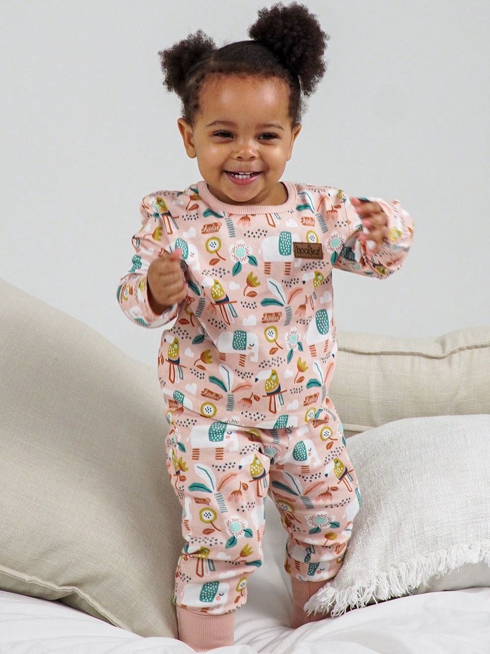 Hoolies | Winter Girls Pyjamas Set | Peach Set, Size: 1-2 years