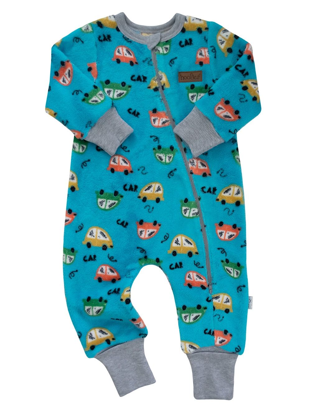 Hoolies | Boys Plush Fleece Onesie | Fun Cars, Size: 3-6 months