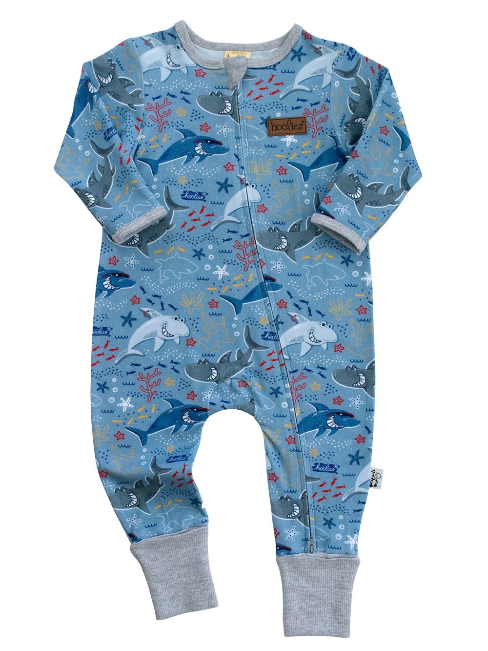 Hoolies | Hooliegrow Onesie | Sharks, Size: 0-3 months
