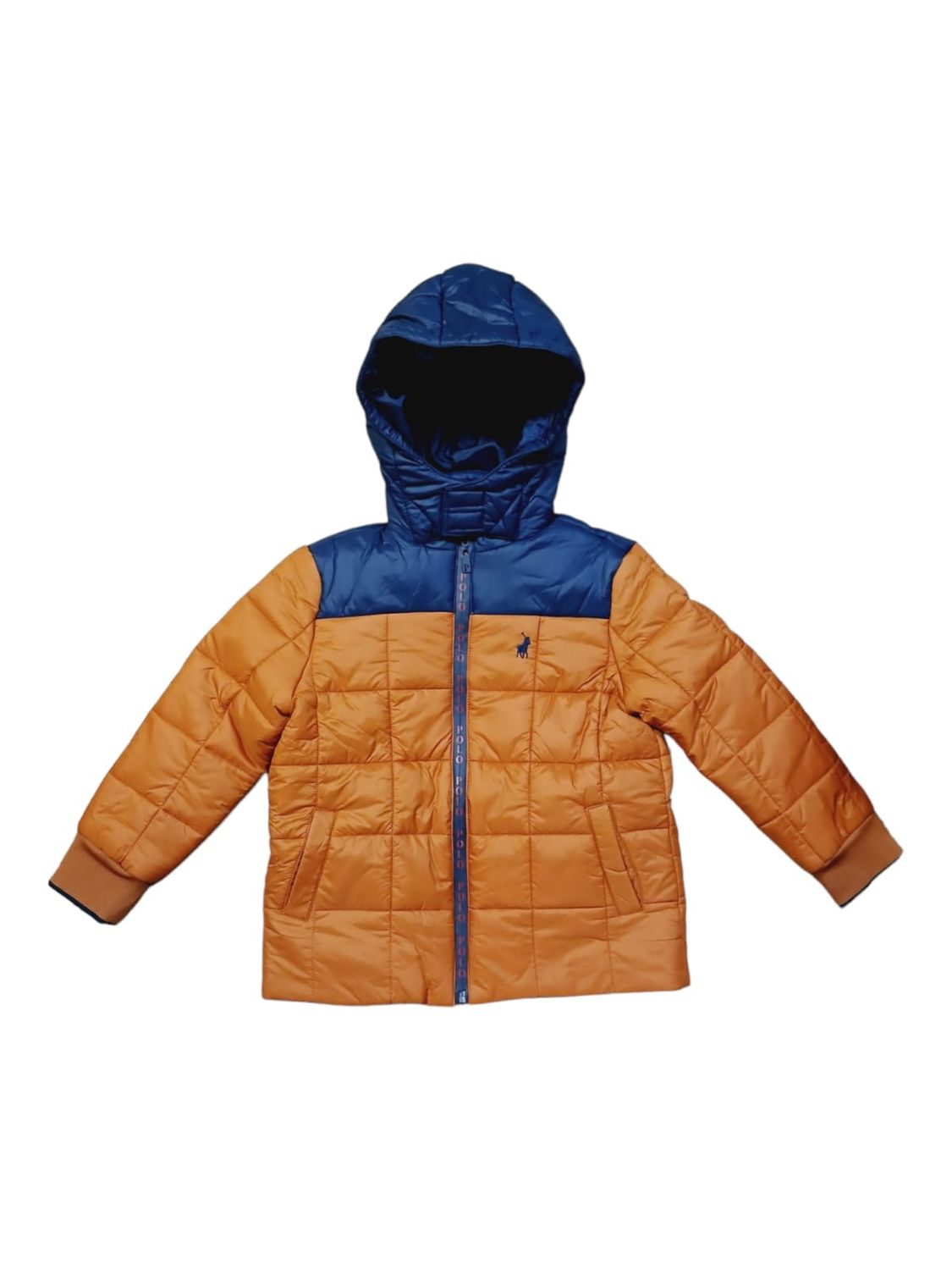 Polo | Boys Wyatt Puffer Jacket | Colour Blocked | Rust, Size: 2-3yrs