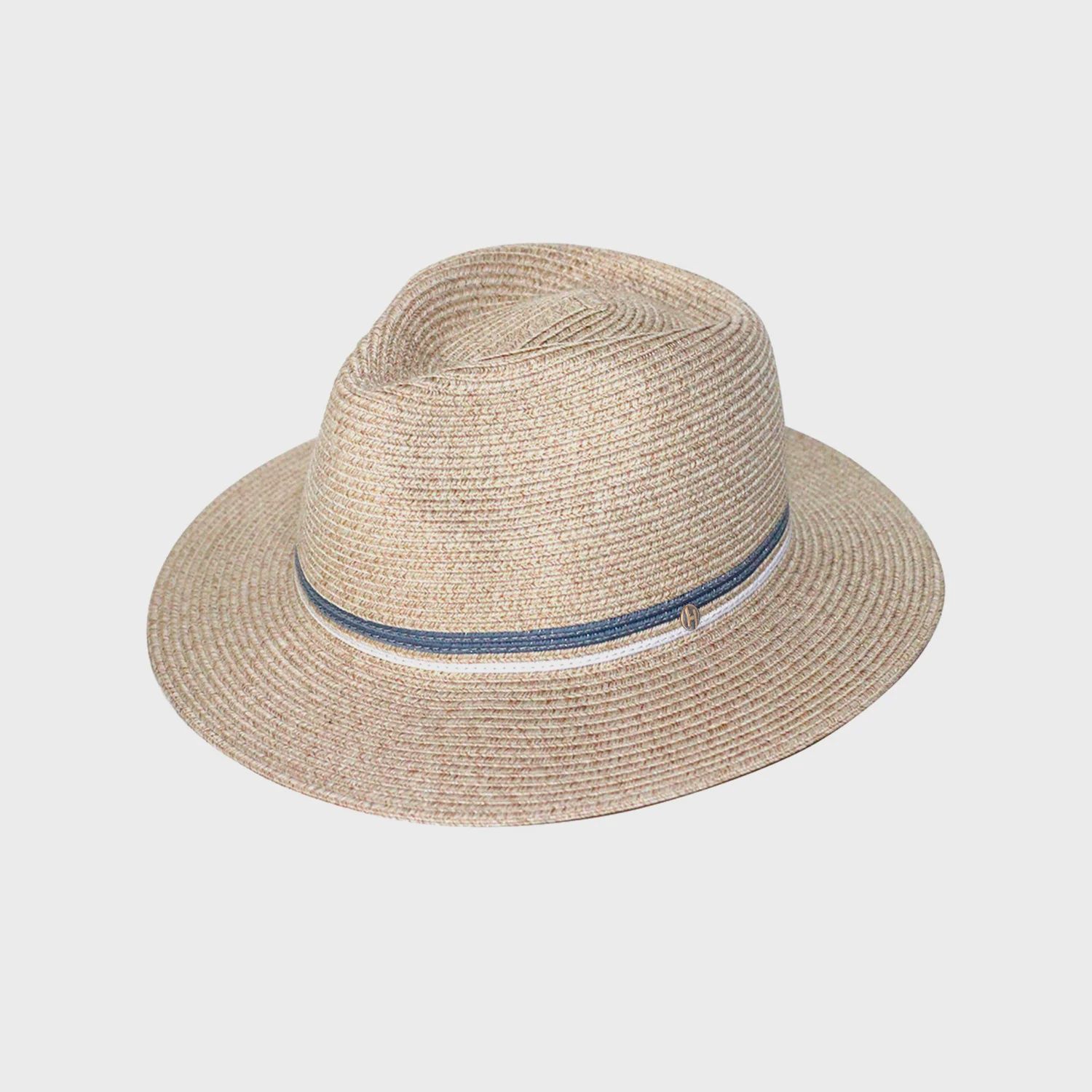 Emthunzini Hats | Erika Fedora | Mixed Camel-Blue, Size: L-XL (61cm)