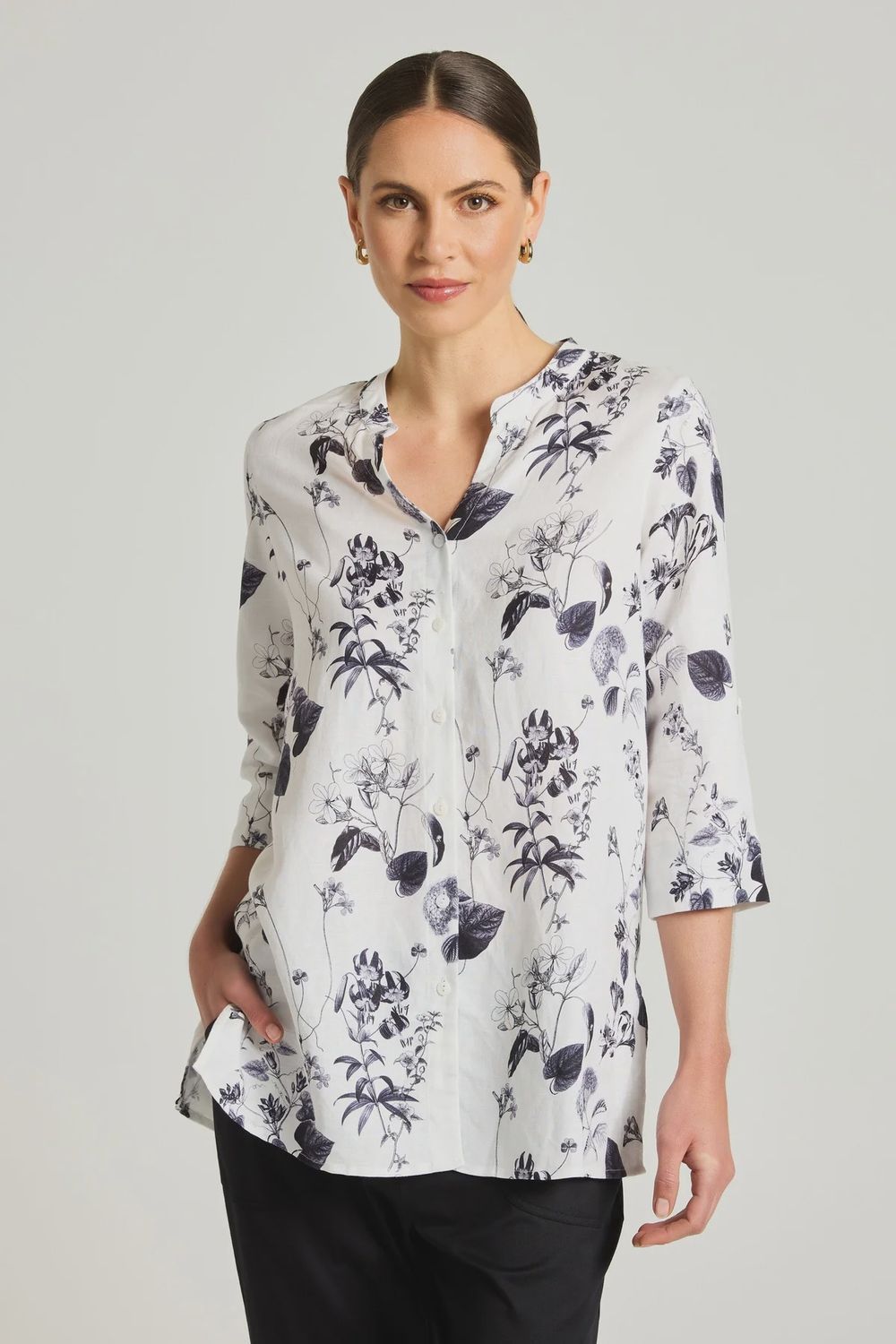 Yarra Trail | Botanical Shirt | Botanical Print, Size: 14.