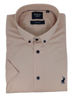 Polo | Luther Short Sleeve Shirt | Textured | Pink