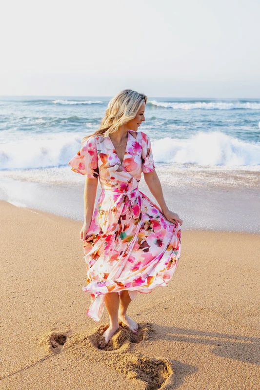 Willow | Tuscany Wrap Dress | Watercolour Rose