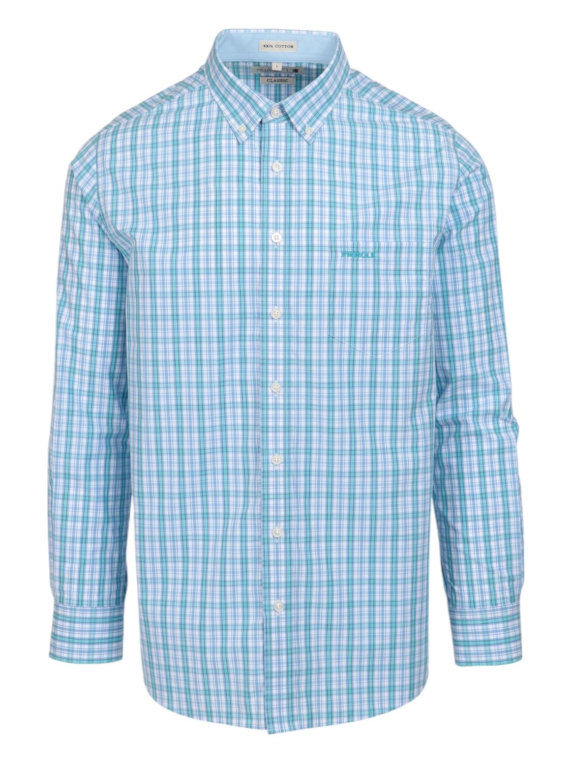 Pringle | Classic Long Sleeve Shirt | Damion | Blue, Size: S