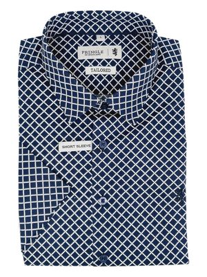 Pringle | Tailored Short Sleeve Shirt | Klaus | Navy