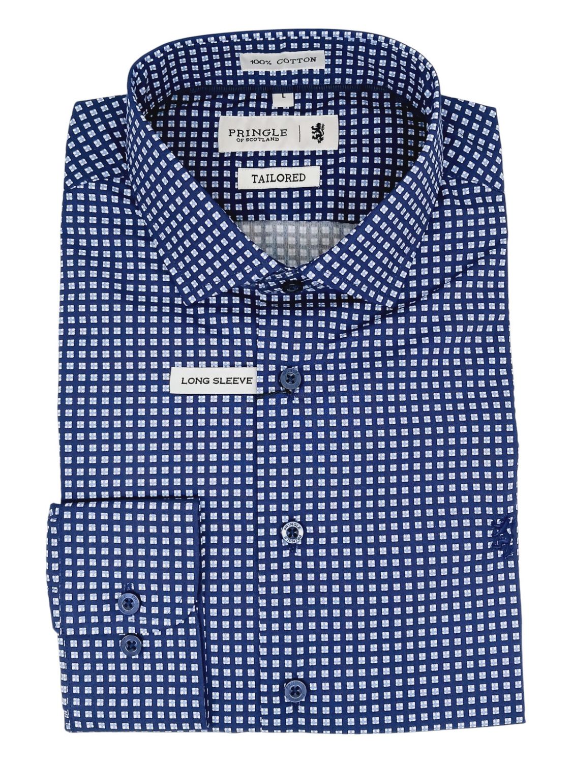 Pringle | Tailored Long Sleeve Shirt | Luka | Blue, Size: S