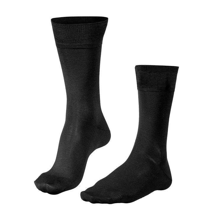 Falke | Quantum Mercerised Cotton Socks | Black, Size: 10-12